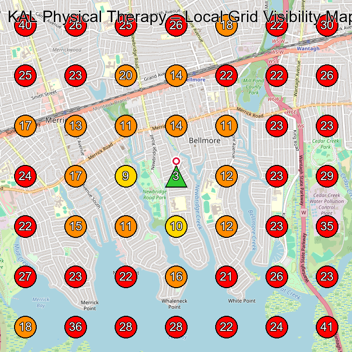 KAL Physical Therapy GeoGrid visibility map for Chiropractor in Bellmore